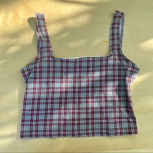 Vintage Plaid Cropped Tank